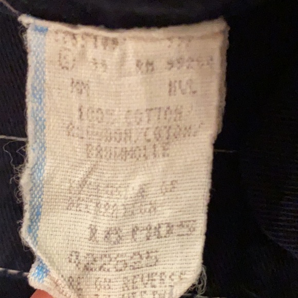 {VTG} Ahoy Set Sail Embroidered Sailboat Shortalls 100% Cotton Navy Blue (16M) - Picture 13 of 14